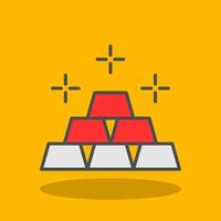 Gold Filled Shadow Icon vector