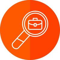 Research Line Red Circle Icon vector
