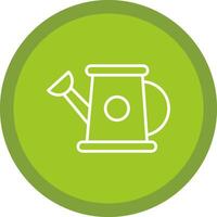 Watering Can Line Multi Circle Icon vector