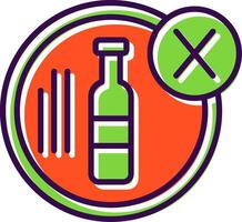 No Alcohol filled Design Icon vector