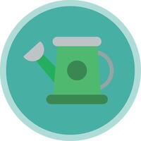 Watering Can Flat Multi Circle Icon vector