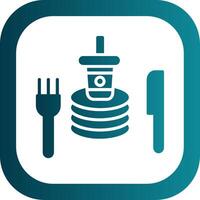 Tableware Glyph Gradient Corner Icon vector