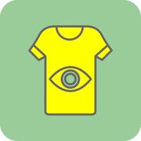 t camisa glifo degradado esquina icono vector