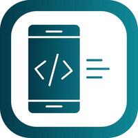 App Development Glyph Gradient Corner Icon vector