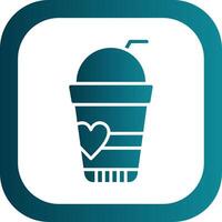 Soft Drink Glyph Gradient Corner Icon vector