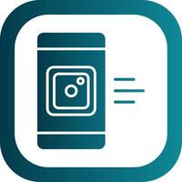 Mobile App Glyph Gradient Corner Icon vector