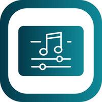 Music And Multimeda Glyph Gradient Corner Icon vector