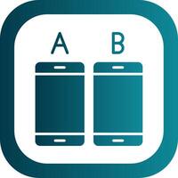 Ab Testing Glyph Gradient Corner Icon vector