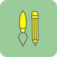 Writing Tool Glyph Gradient Corner Icon vector