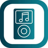 Music Player Glyph Gradient Corner Icon vector