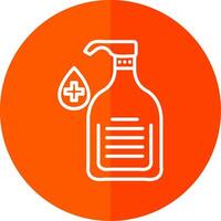 Liquid Soap Line Yellow White Icon vector