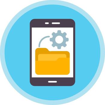 Software Development Flat Multi Circle Icon vector