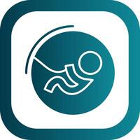 Fetus Glyph Gradient Corner Icon vector