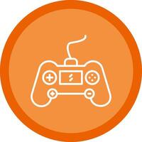 Gaming Console Line Multi Circle Icon vector