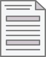 Document Line Filled Light Icon vector