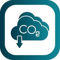 Co2 Glyph Gradient Corner Icon vector