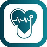 Cardiology Glyph Gradient Corner Icon vector