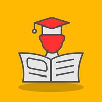Student Filled Shadow Icon vector