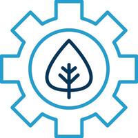 Offshore Platform Line Blue Two Color Icon vector