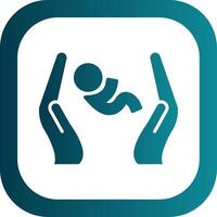 Postnatal Care Glyph Gradient Corner Icon vector