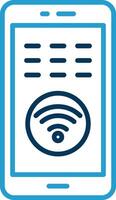 Wifi Line Blue Two Color Icon vector