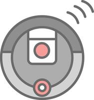 Robot Vacuum Cleaner Line Filled Light Icon vector