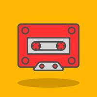 Cassette Filled Shadow Icon vector