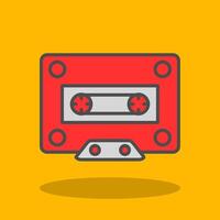 Cassette Filled Shadow Icon vector