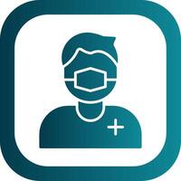 Surgeon Glyph Gradient Corner Icon vector