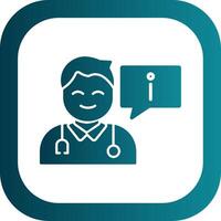 Medical Information Glyph Gradient Corner Icon vector