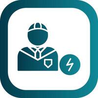 Electrician Glyph Gradient Corner Icon vector