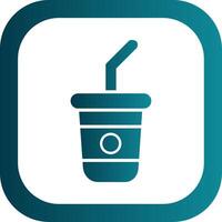 Soft Drink Glyph Gradient Corner Icon vector