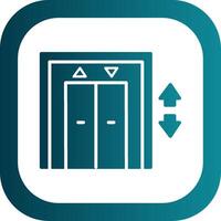 Elevator Glyph Gradient Corner Icon vector