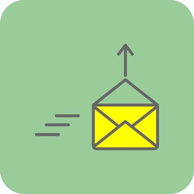 Mail Glyph Gradient Corner Icon