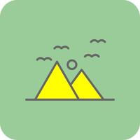 Mountains Glyph Gradient Corner Icon vector