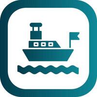 Ferry Glyph Gradient Corner Icon vector