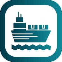 Shipping Glyph Gradient Corner Icon vector