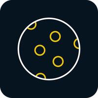 Moon Line Yellow White Icon vector