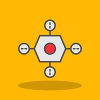 Drone Filled Shadow Icon vector