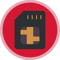 Sd Card Flat Multi Circle Icon vector