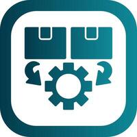 Order Processing Glyph Gradient Corner Icon vector