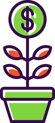 Investment filled Design Icon