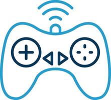 Controller Line Blue Two Color Icon vector