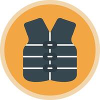 Vest Flat Multi Circle Icon vector