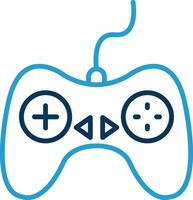 Controller Line Blue Two Color Icon vector