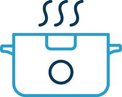 Boiling Line Blue Two Color Icon vector