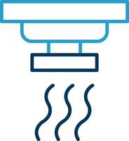 Smoke Detector Line Blue Two Color Icon vector