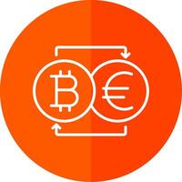 Bitcoin Changer Line Yellow White Icon vector