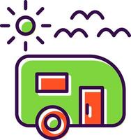 Trailer park filled Design Icon vector