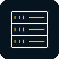 Database Line Red Circle Icon vector